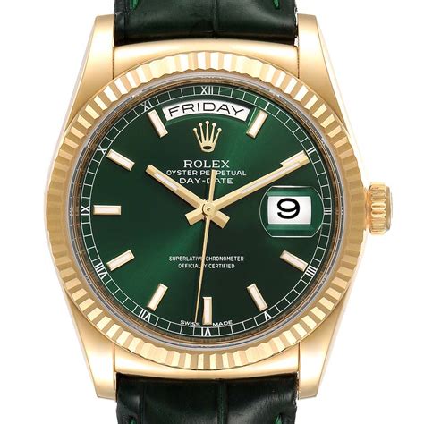 presidential rolex green face